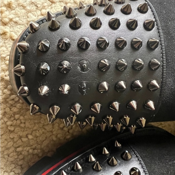 Christian Louboutin black suede spiked boots. 12 *READ* - Picture 11 of 15